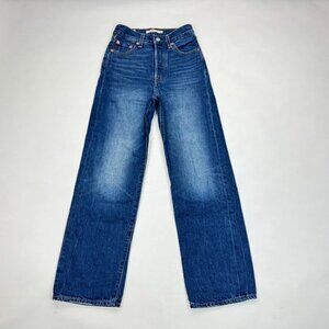 Levi's Premium RIBCAGE STRAIGHT ANKLE‎ JEANS Women 23 Cotton High Rise Pockets